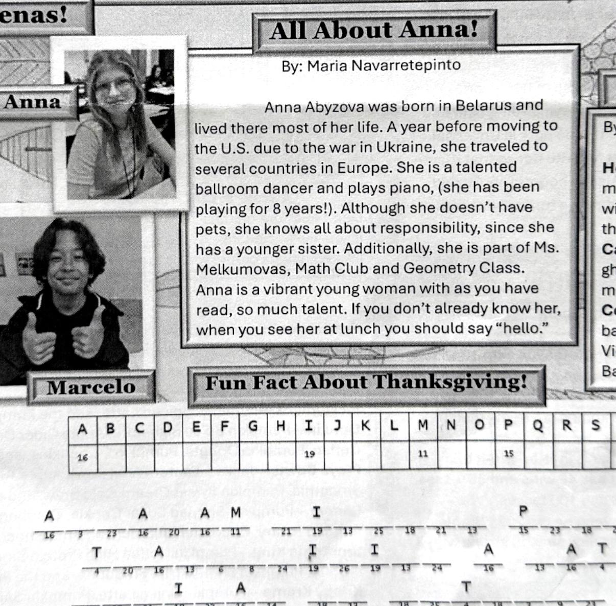 Newspaper Feature